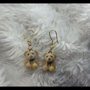 Handmade Fuzzy Bear Earrings